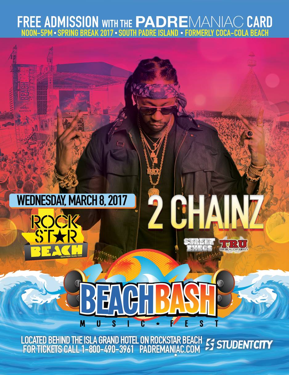 2 Chainz to Perform in South Padre Island! | Beach Bash Music Fest