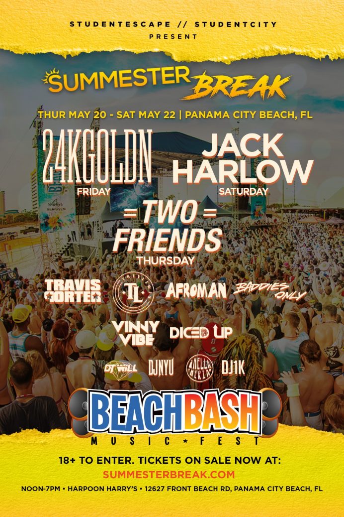 Beach Bash Music Fest Presents ‘Summester Break’ Music Festival May 19
